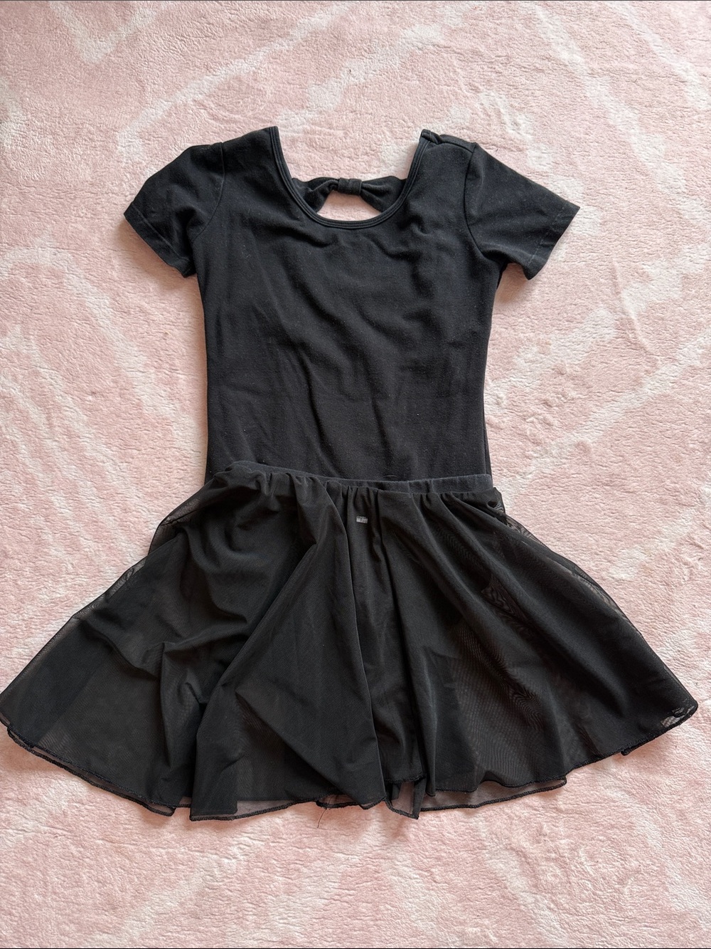 🩰 Stelle Ballet Black Dance Leotard with Skirt Size 7